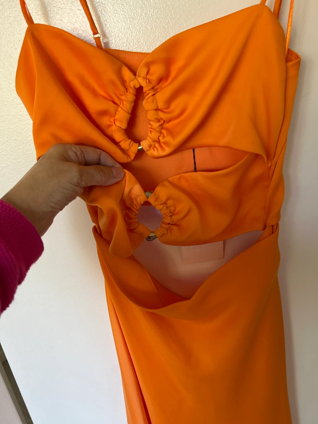 Orange Cut-Out Midi Dress - photo 2