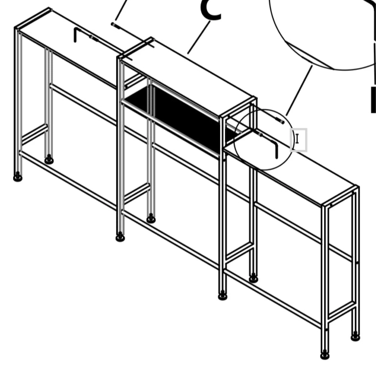 Console Table Shelf Unit - photo 2