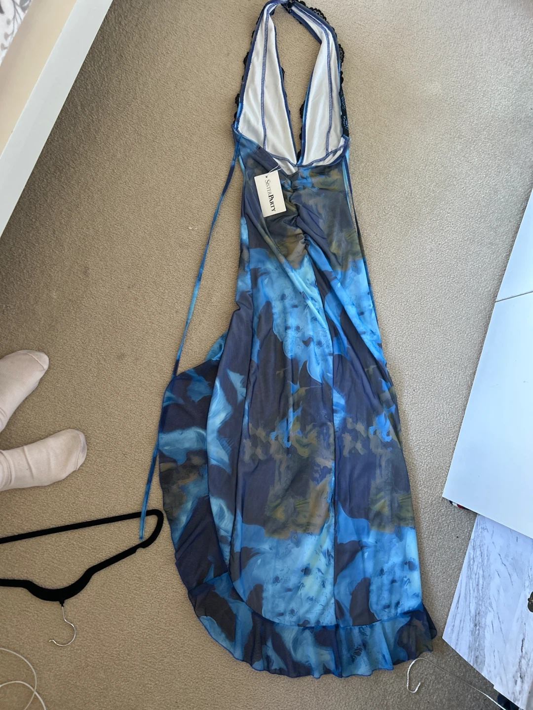SISTER JANE Blue Tie-Dye Halter Maxi Dress - photo 3