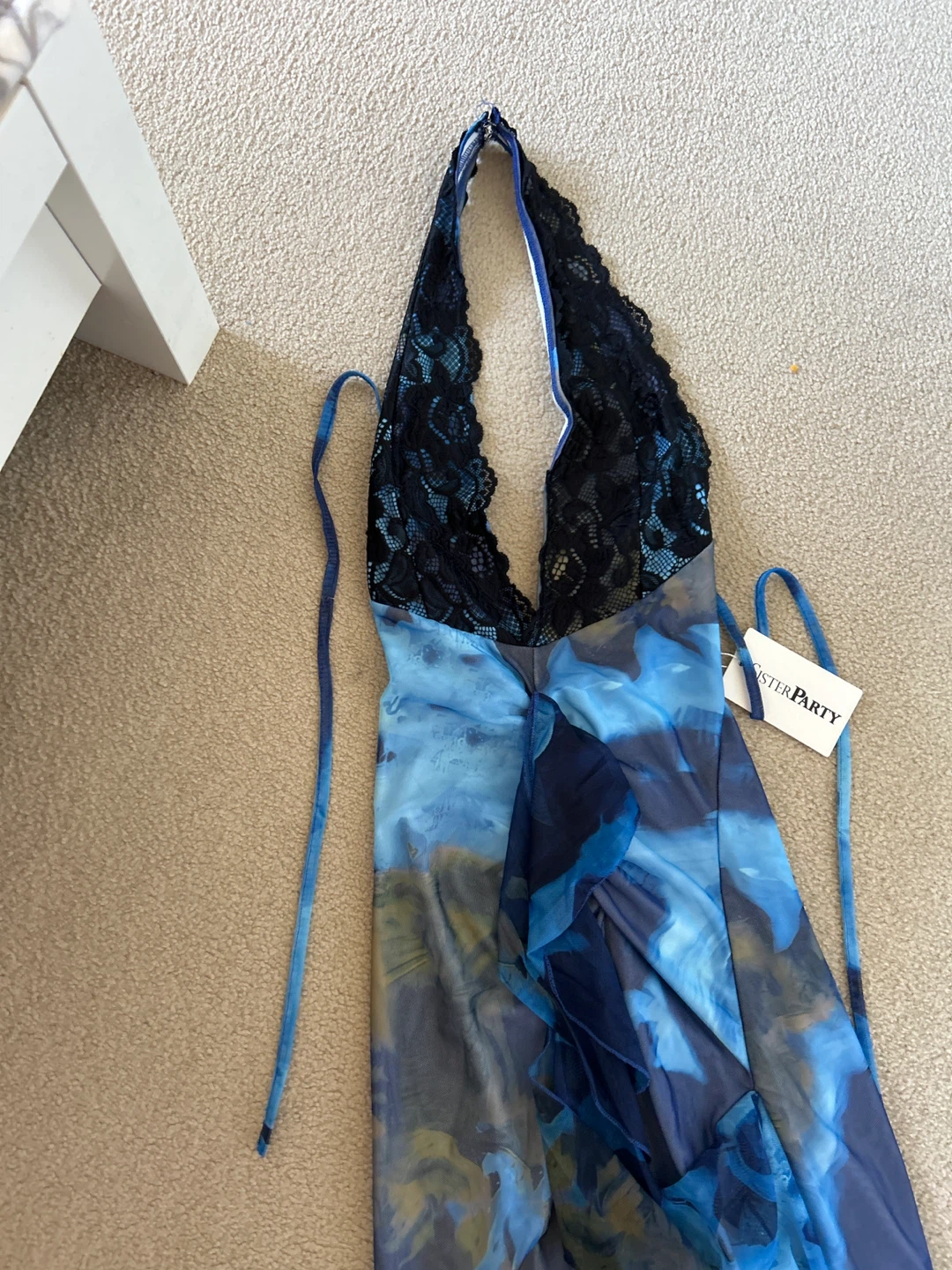 SISTER JANE Blue Tie-Dye Halter Maxi Dress - photo 2