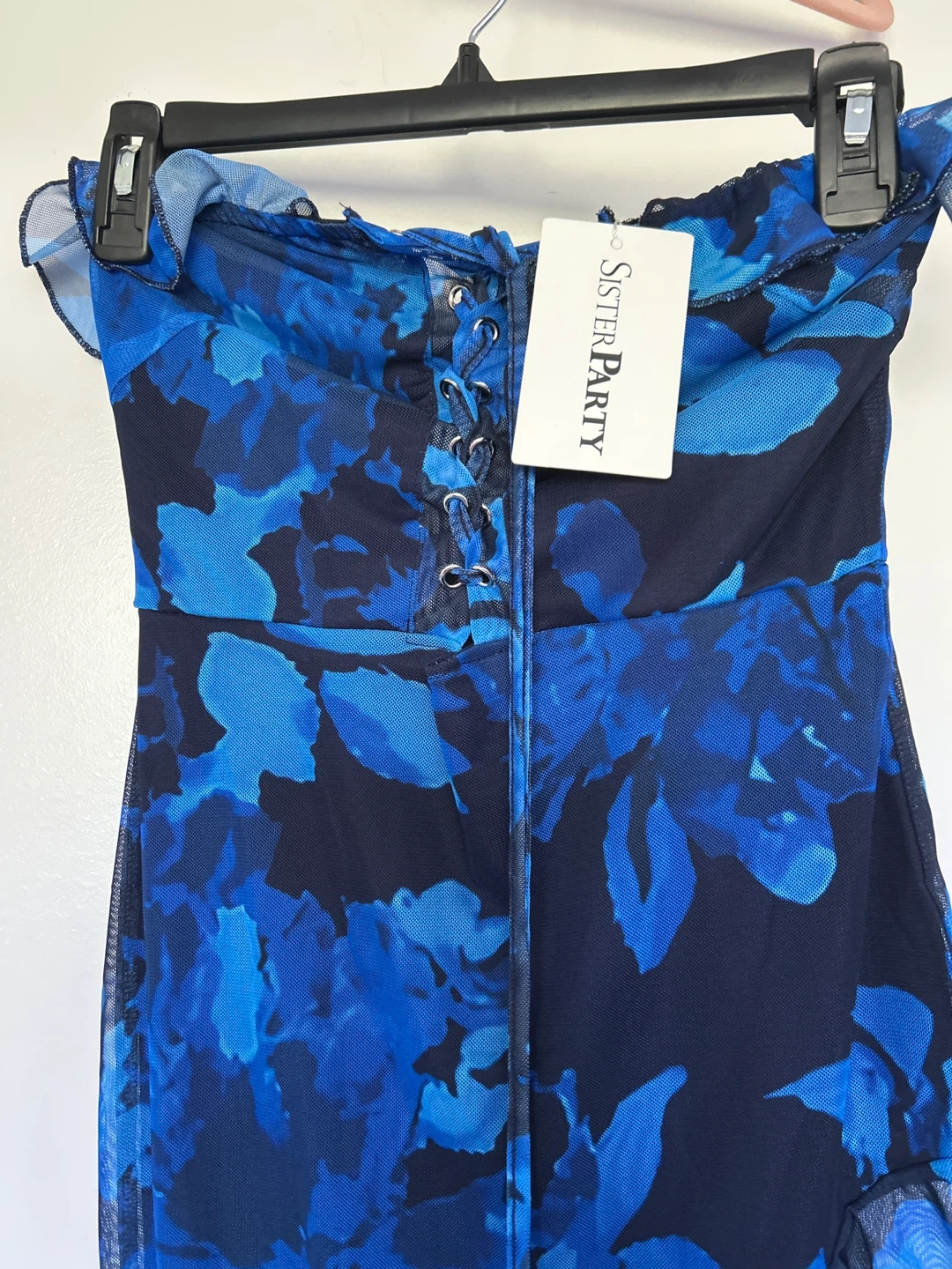 Sister Jane Blue Floral Strapless Maxi Dress - photo 3