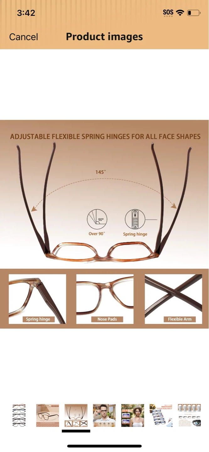 New-JOSHOO HD Blue Light Blocking Reading Glasses +0.00 - photo 2