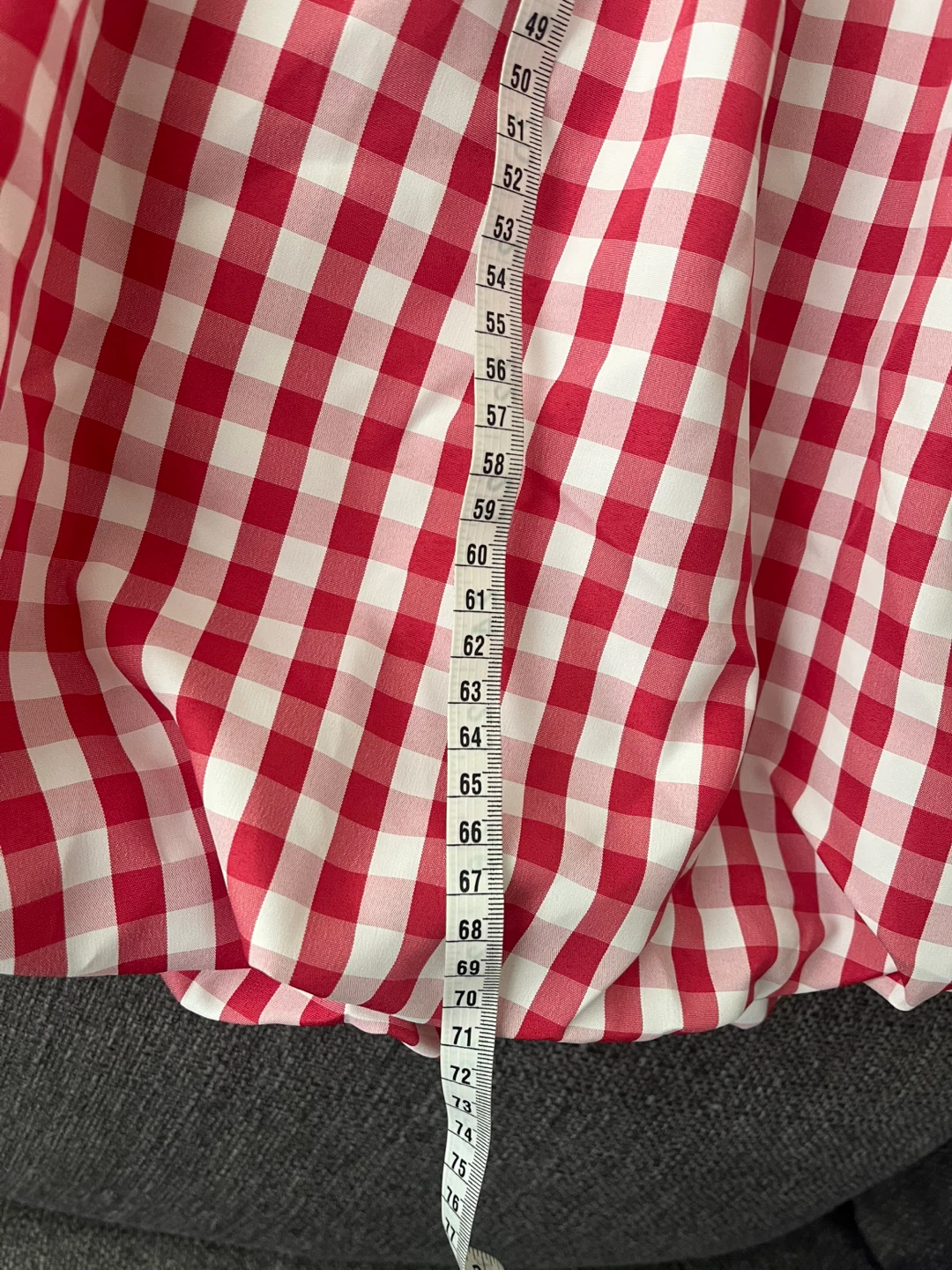 Red Gingham Smocked Off-the-Shoulder Dress - photo 3