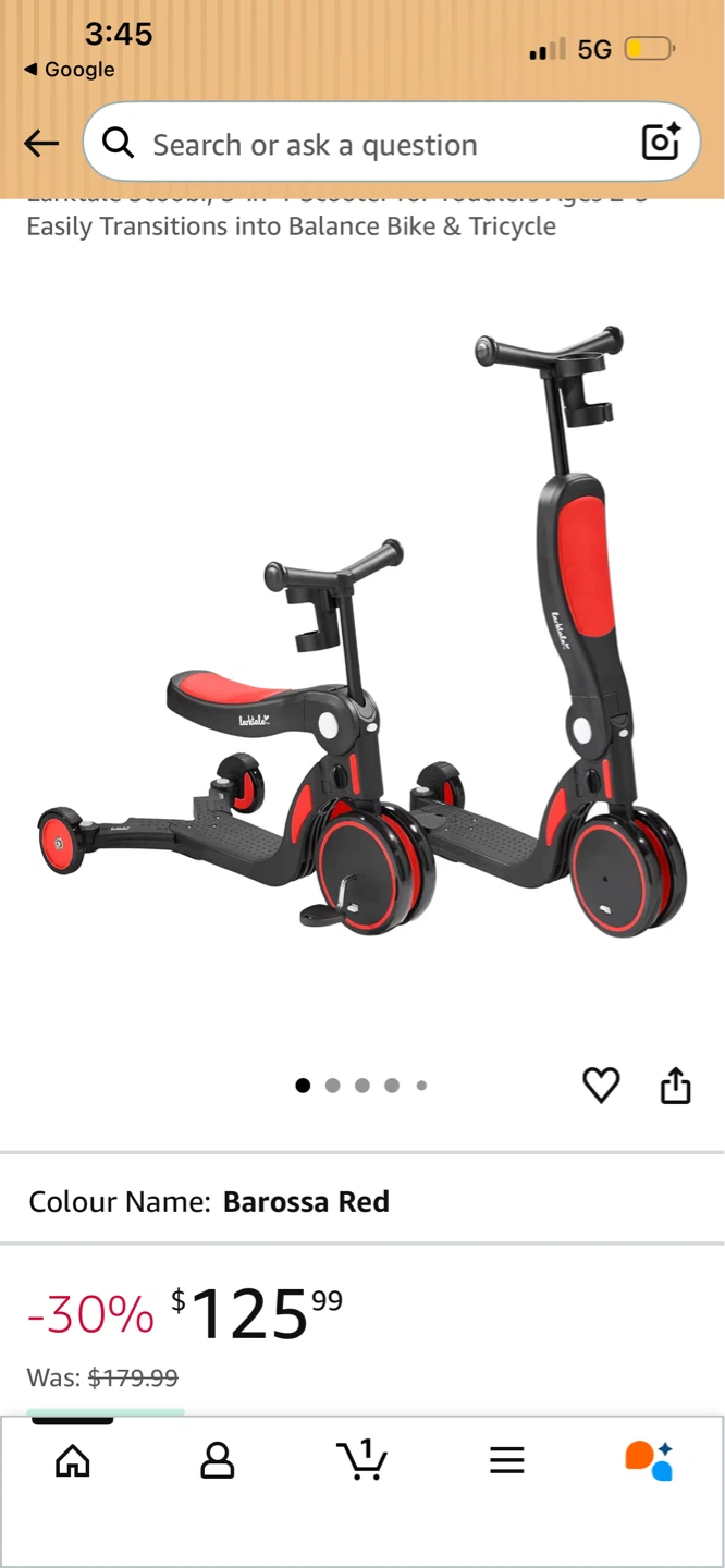 Larktale 5-in-1 Scooter - Barossa Red - photo 4