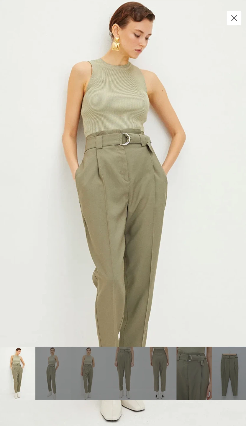 RW & CO. Women's Green Belted Pants - Size 4 - photo 5