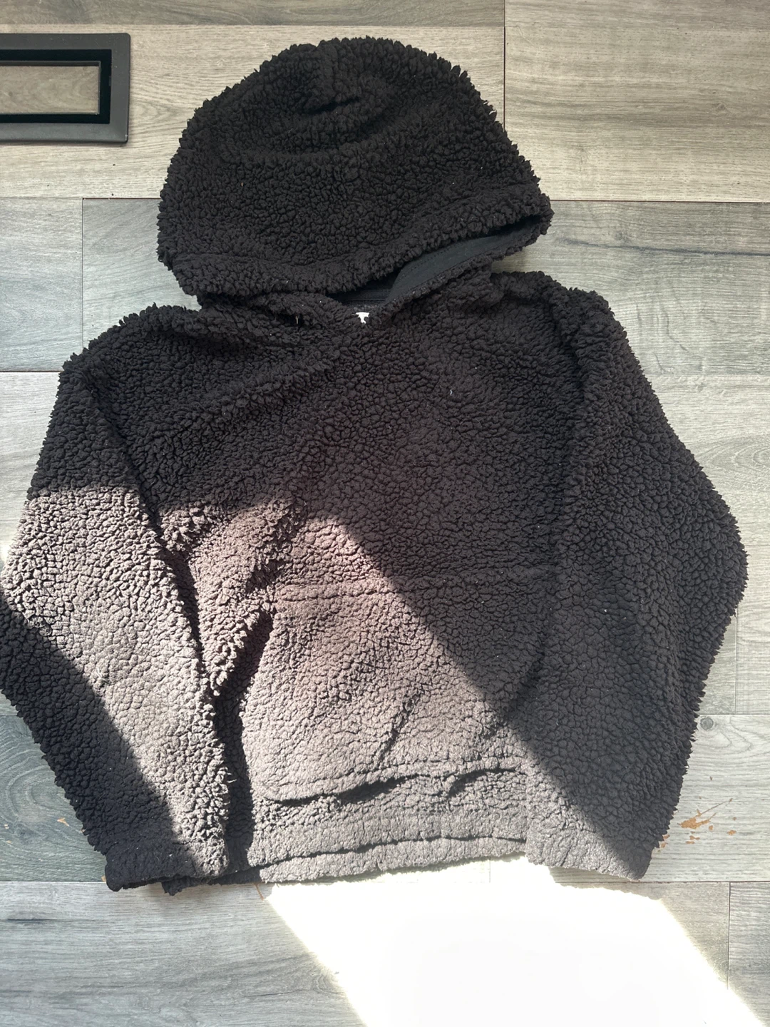 Black Teddy Fleece Hoodie