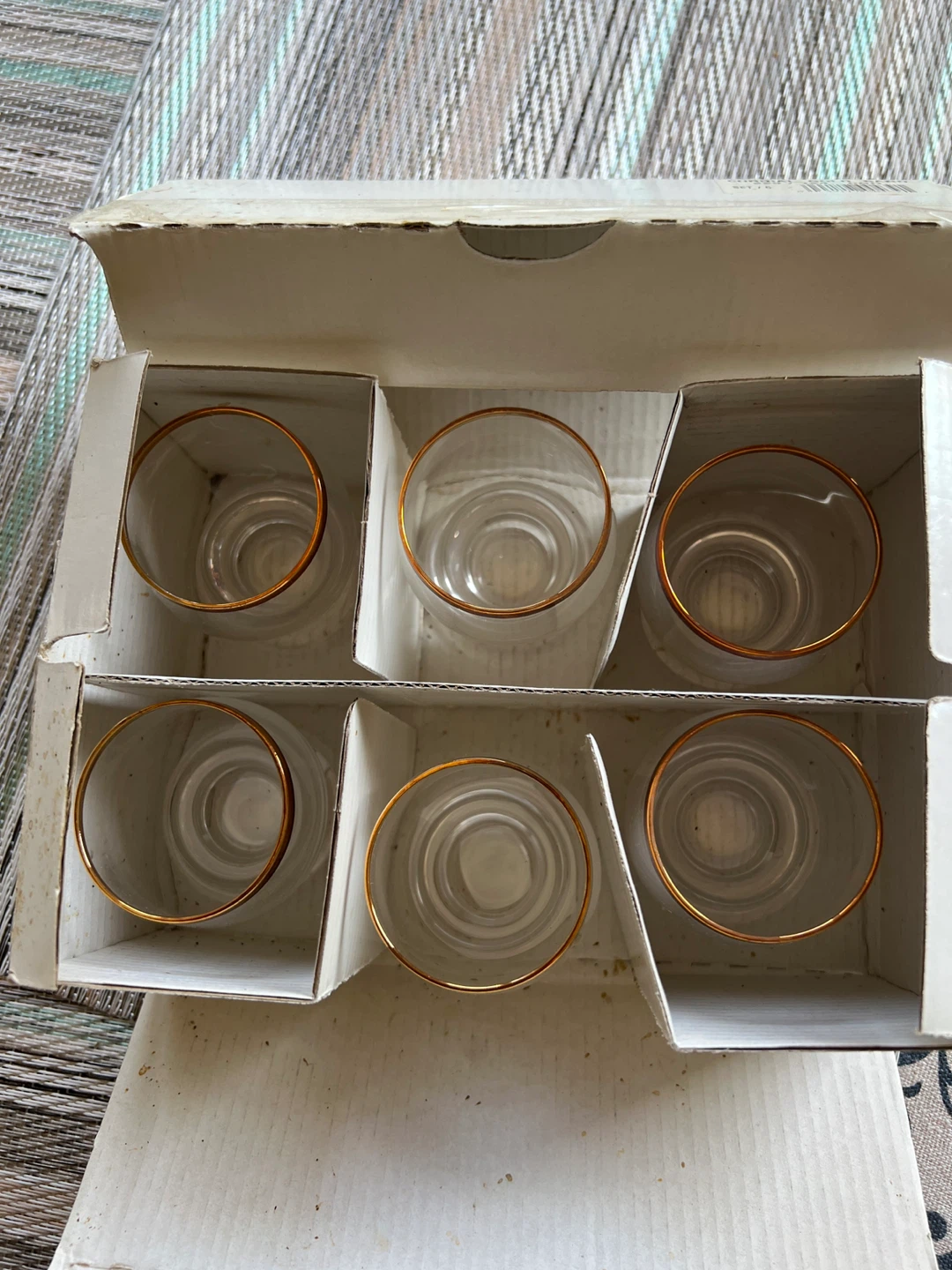 Crystal Clear Shot Glasses with Gold Rim - Set of 6 - photo 4