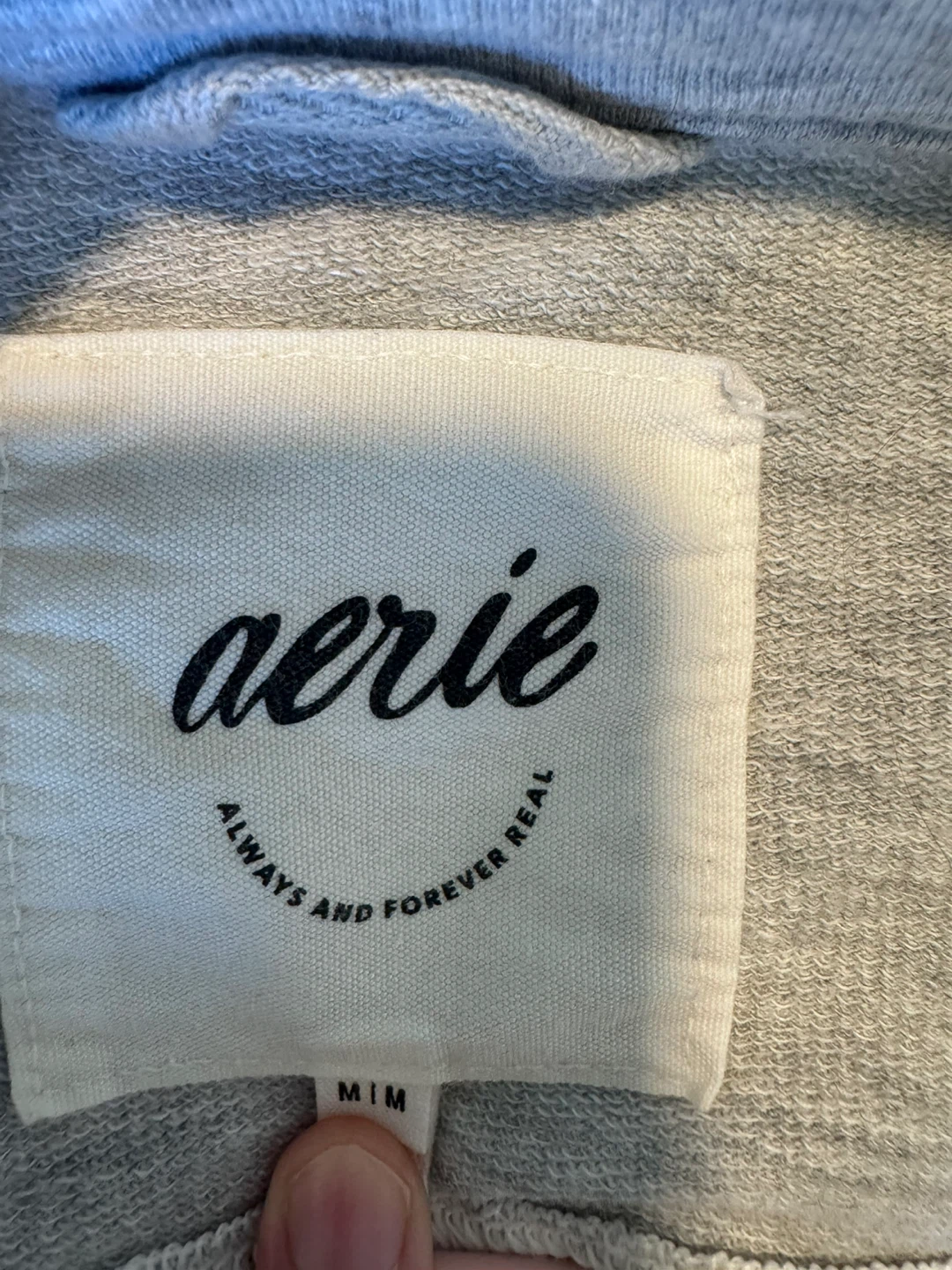Aerie Grey Button-Up Shirt - Medium - photo 4
