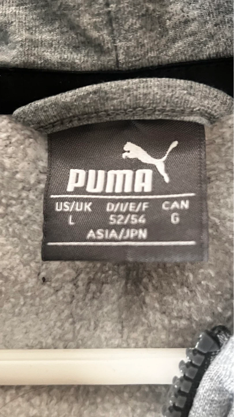 Puma Grey Zip-Up Hoodie - Size L - photo 3