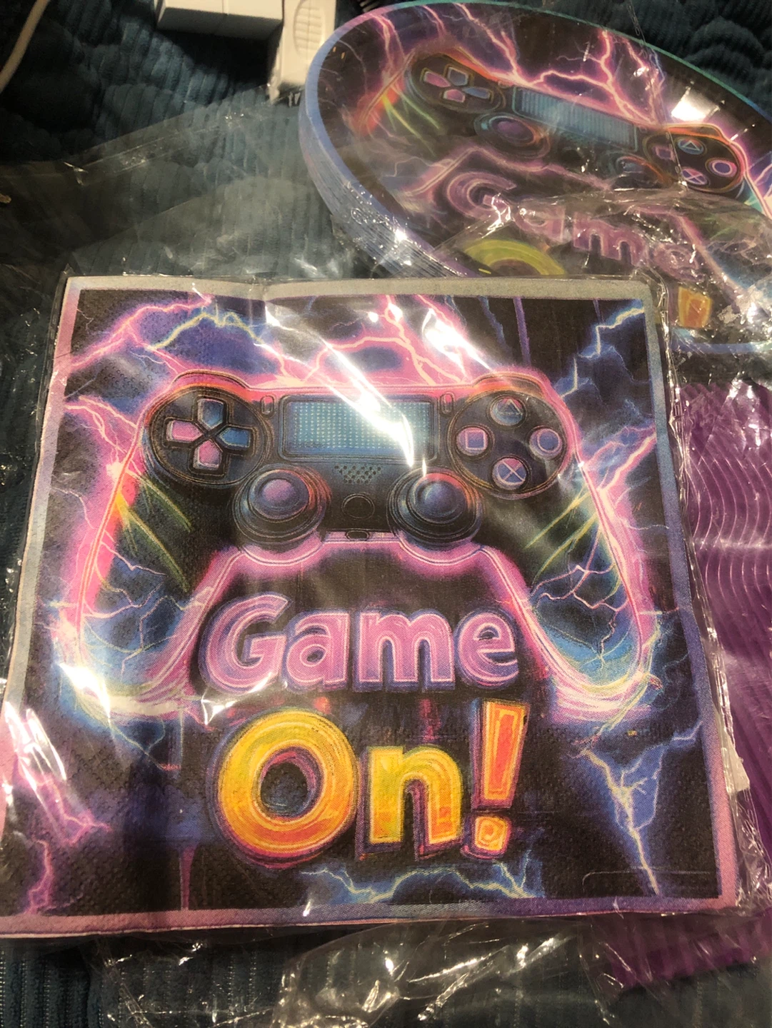 New-Game On! Video Game Party Plates and Napkins - photo 2