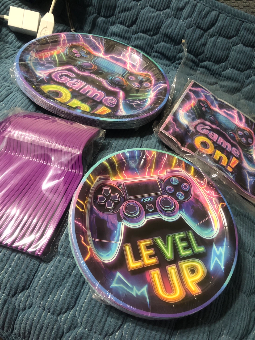 New-Game On! Video Game Party Plates and Napkins