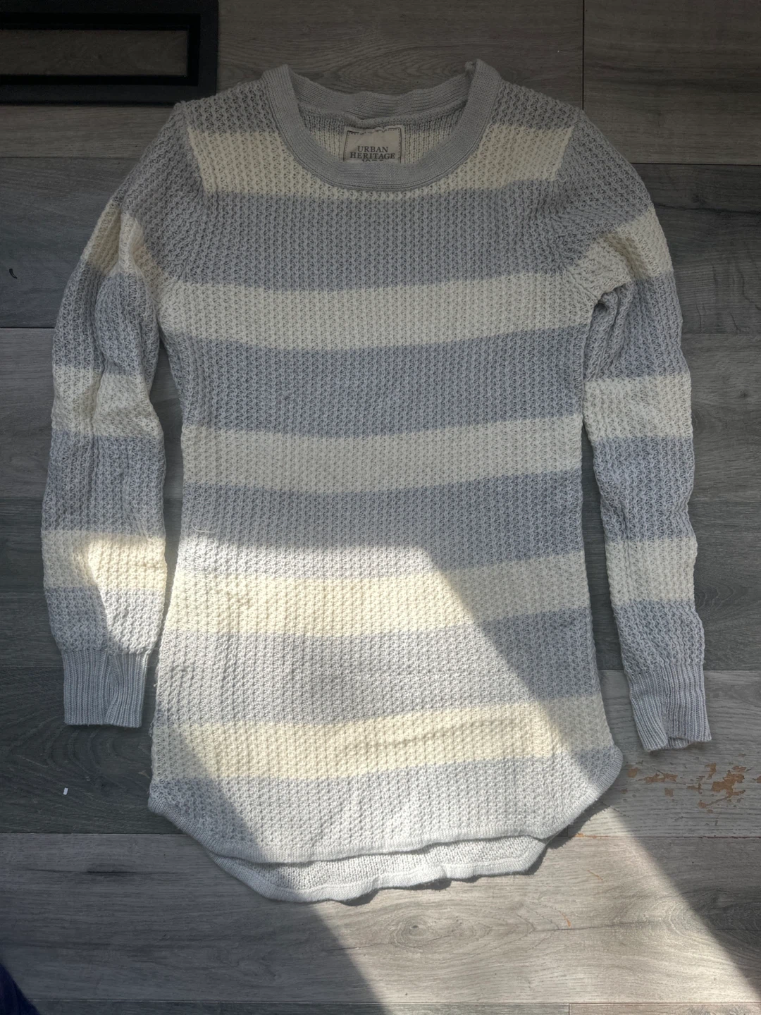 Urban Heritage Striped Waffle Knit Sweater