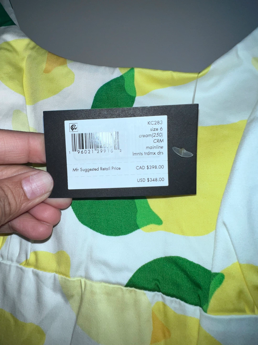 Kate Spade Lemon Print Maxi Dress Size 6