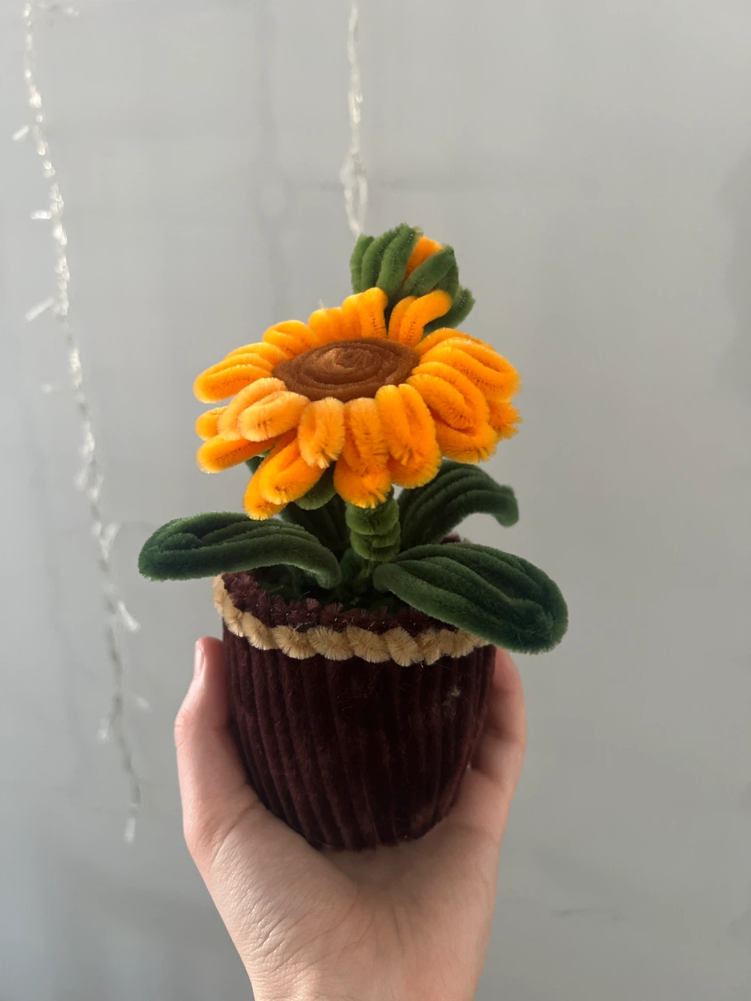 Mother’s Day gift - Orange Sunflower Pipe Cleaner Flower