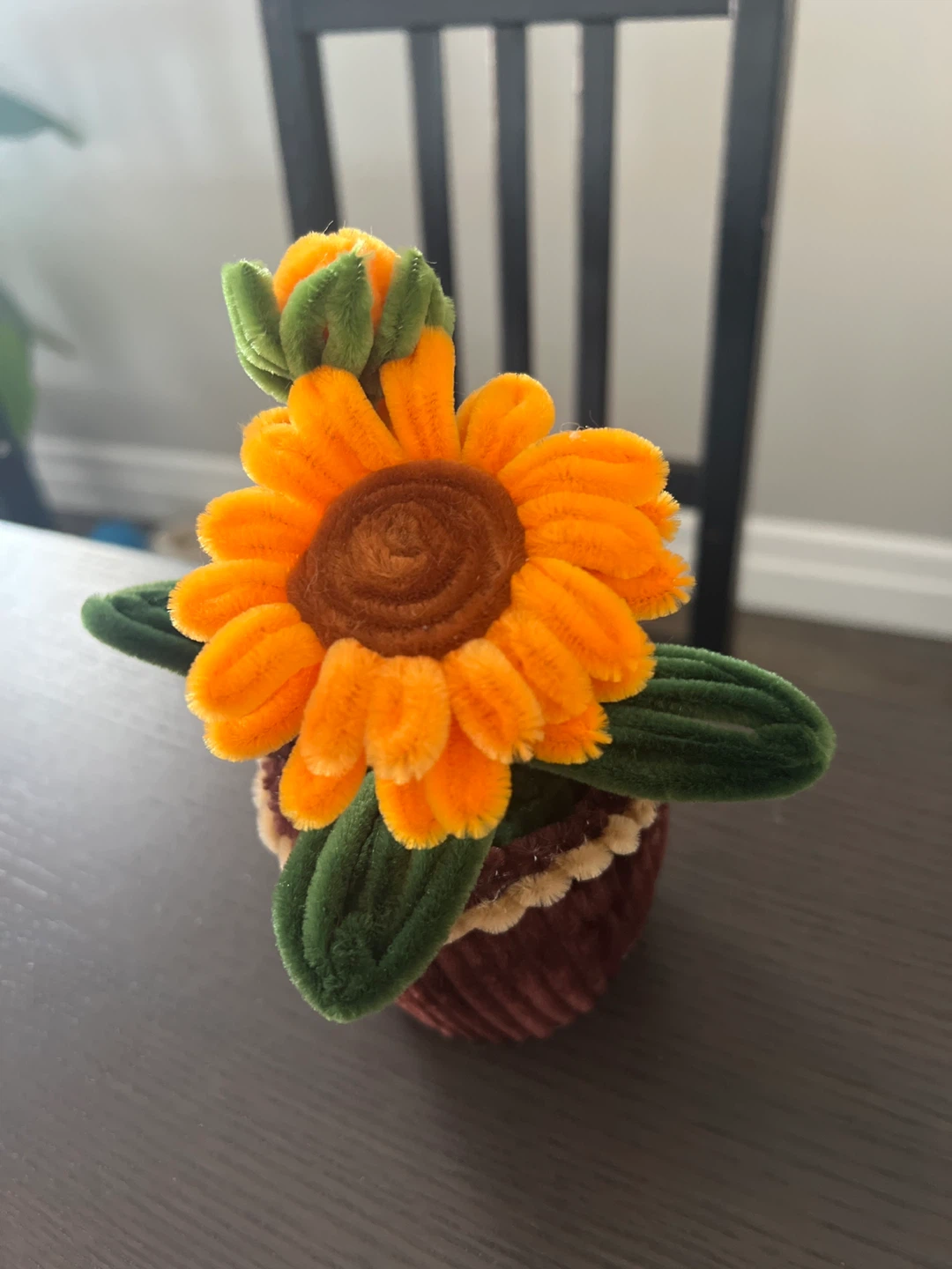 Mother’s Day gift - Orange Sunflower Pipe Cleaner Flower - photo 4