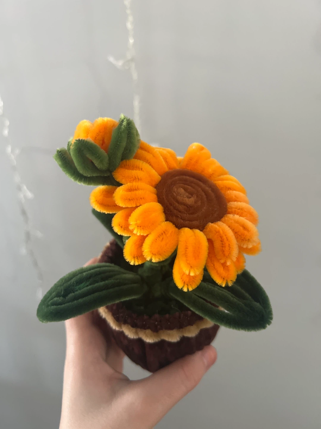 Mother’s Day gift - Orange Sunflower Pipe Cleaner Flower - photo 2