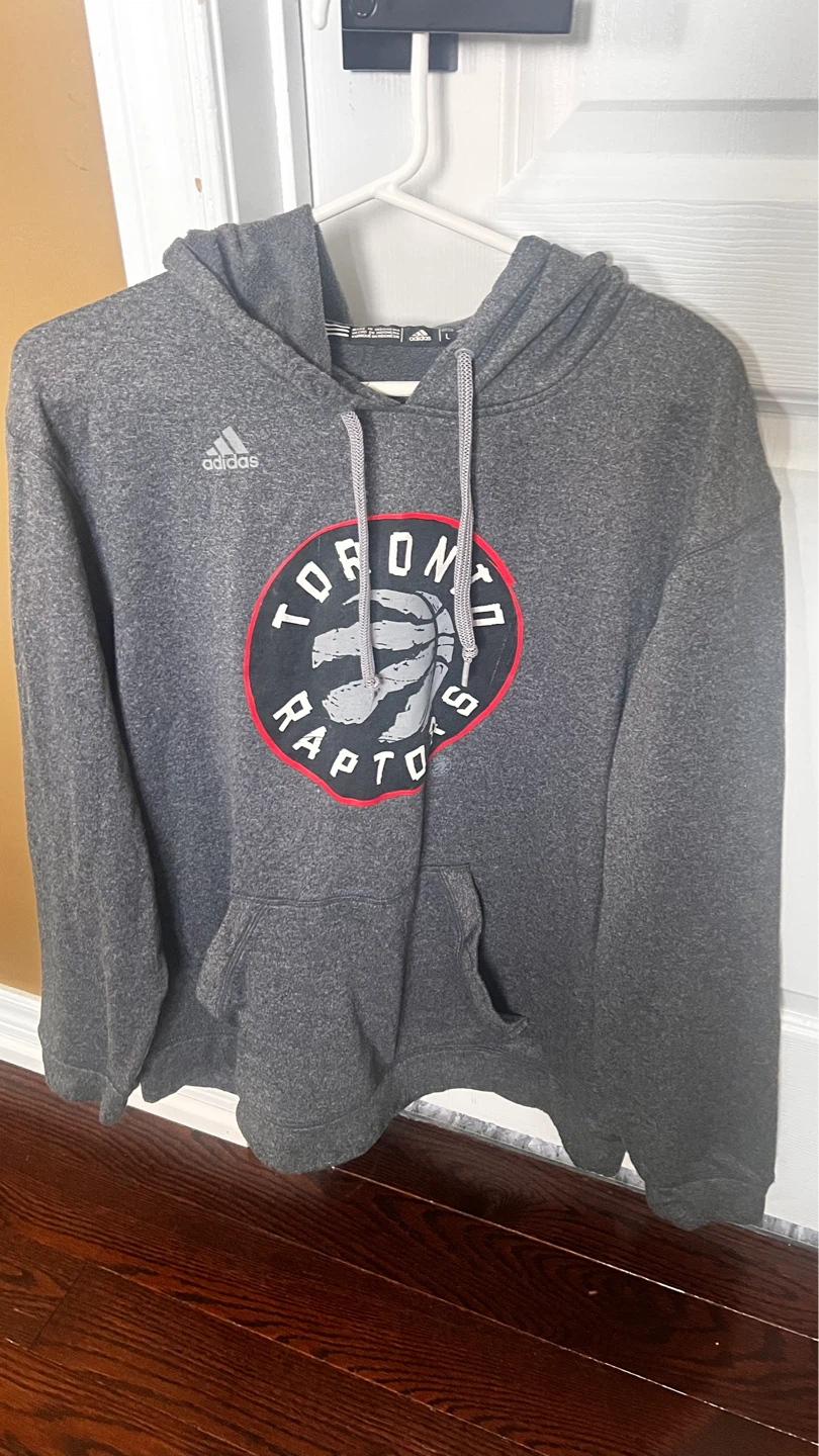 Adidas Toronto Raptors Hoodie Grey Size L