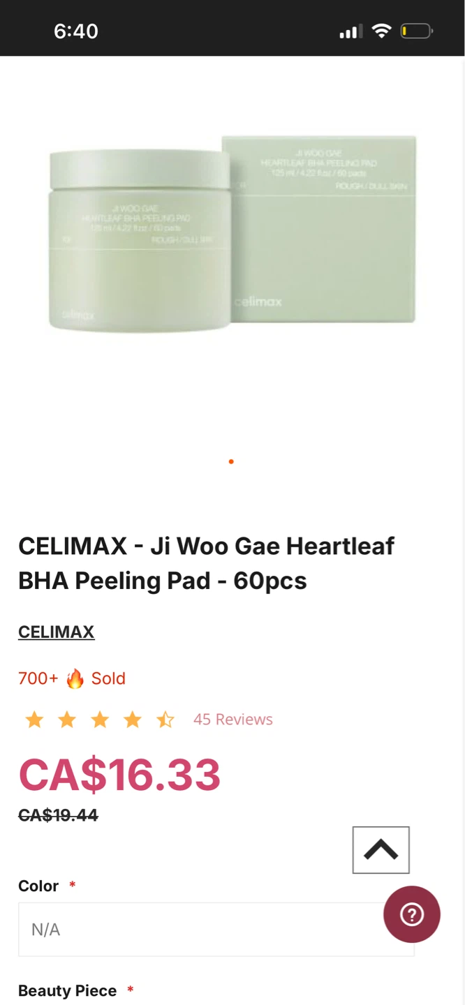 New CELIMAX Ji Woo Gae Heartleaf BHA Peeling Pad - 60pcs - photo 3