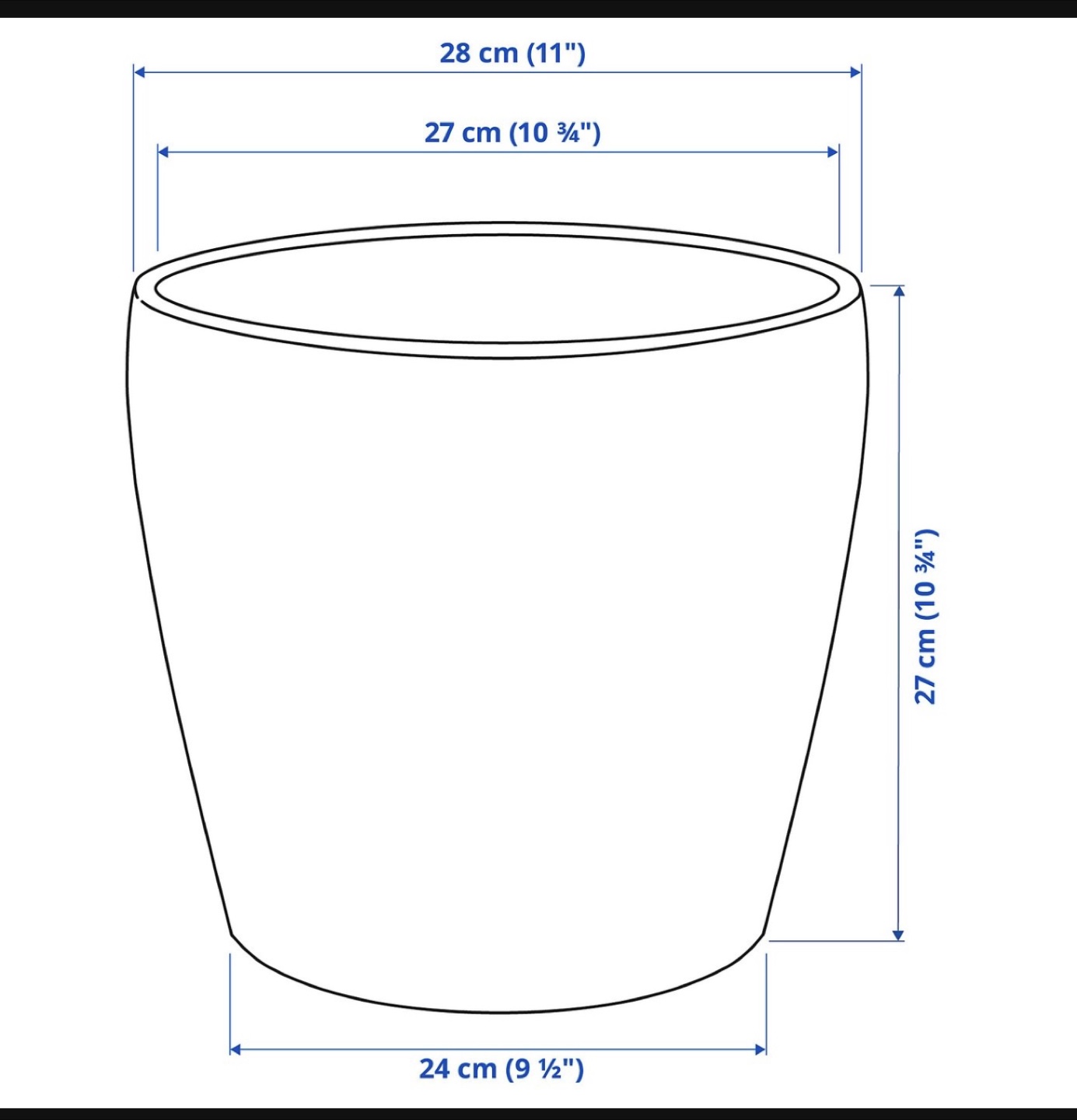 Dark Grey Plant Pot