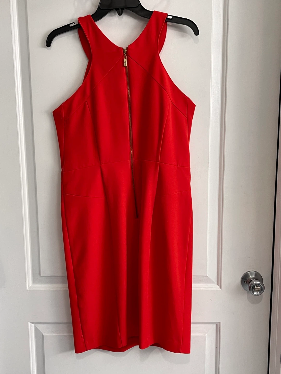 Sharagano Red Halter Neck Dress Size 10 - photo 3