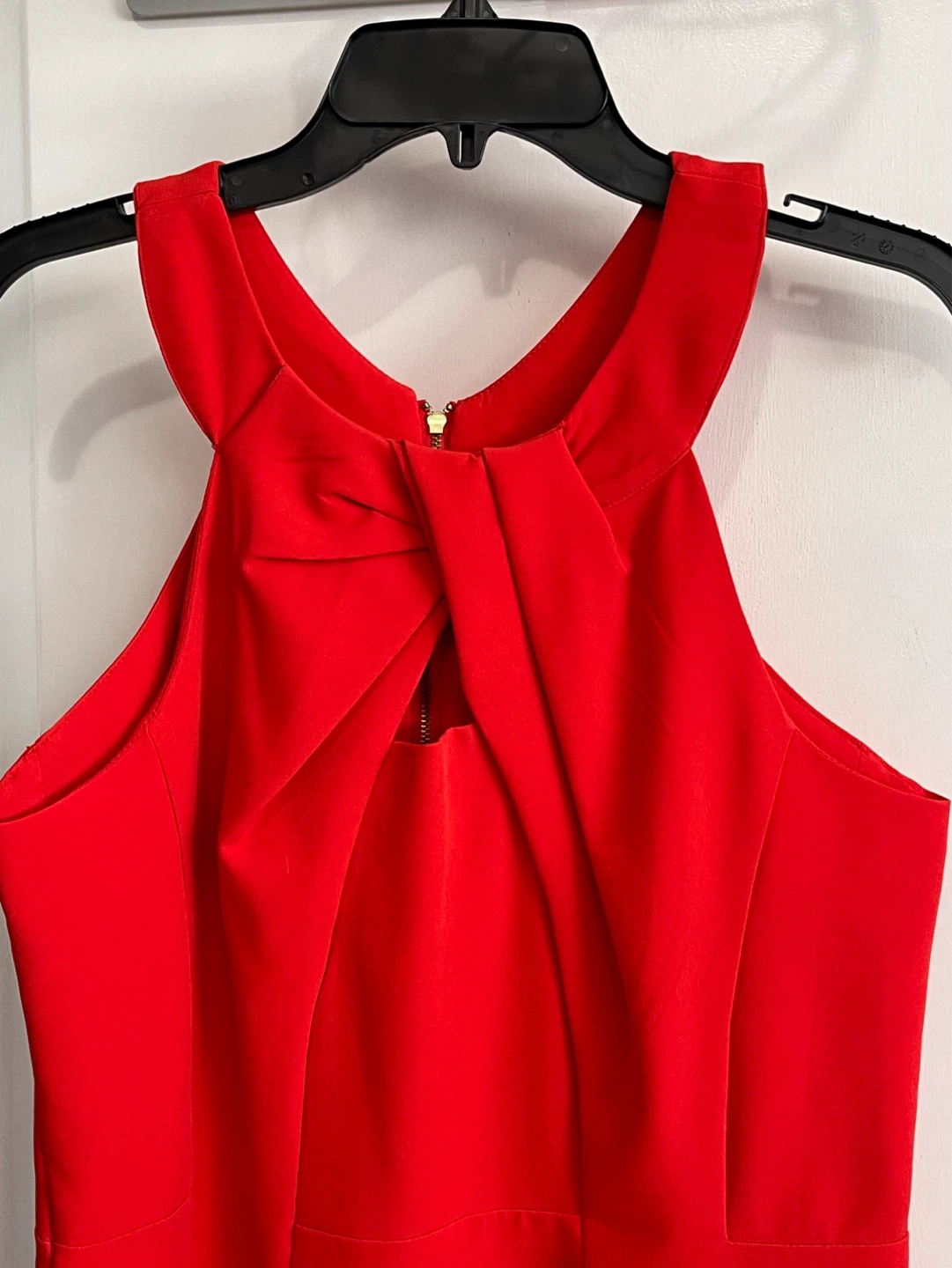 Sharagano Red Halter Neck Dress Size 10 - photo 2