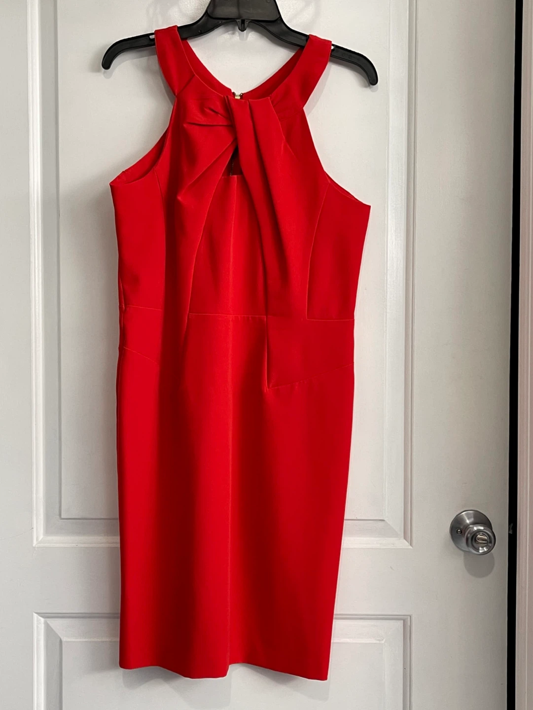 Sharagano Red Halter Neck Dress Size 10