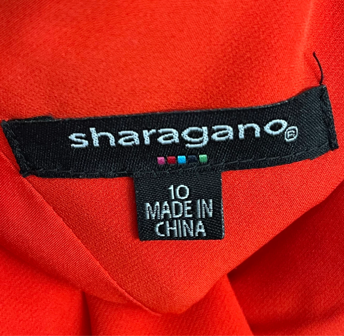 Sharagano Red Halter Neck Dress Size 10 - photo 4