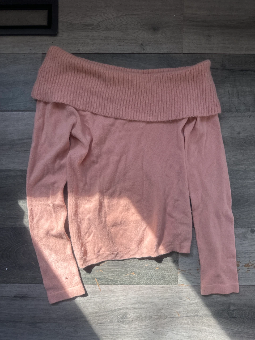 Pink Off-the-Shoulder Sweater