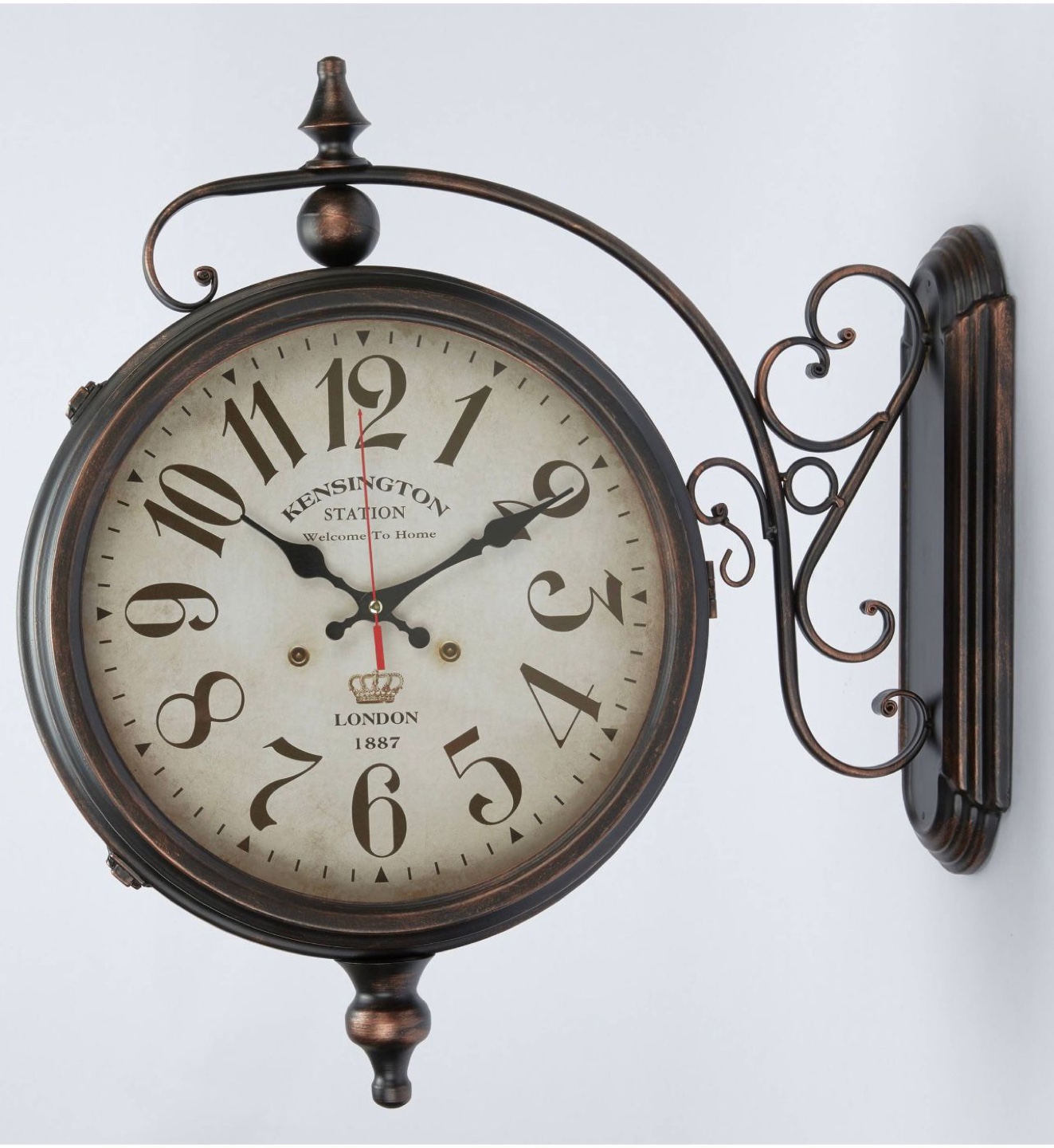 Kensington Station Double Sided Wall Clock