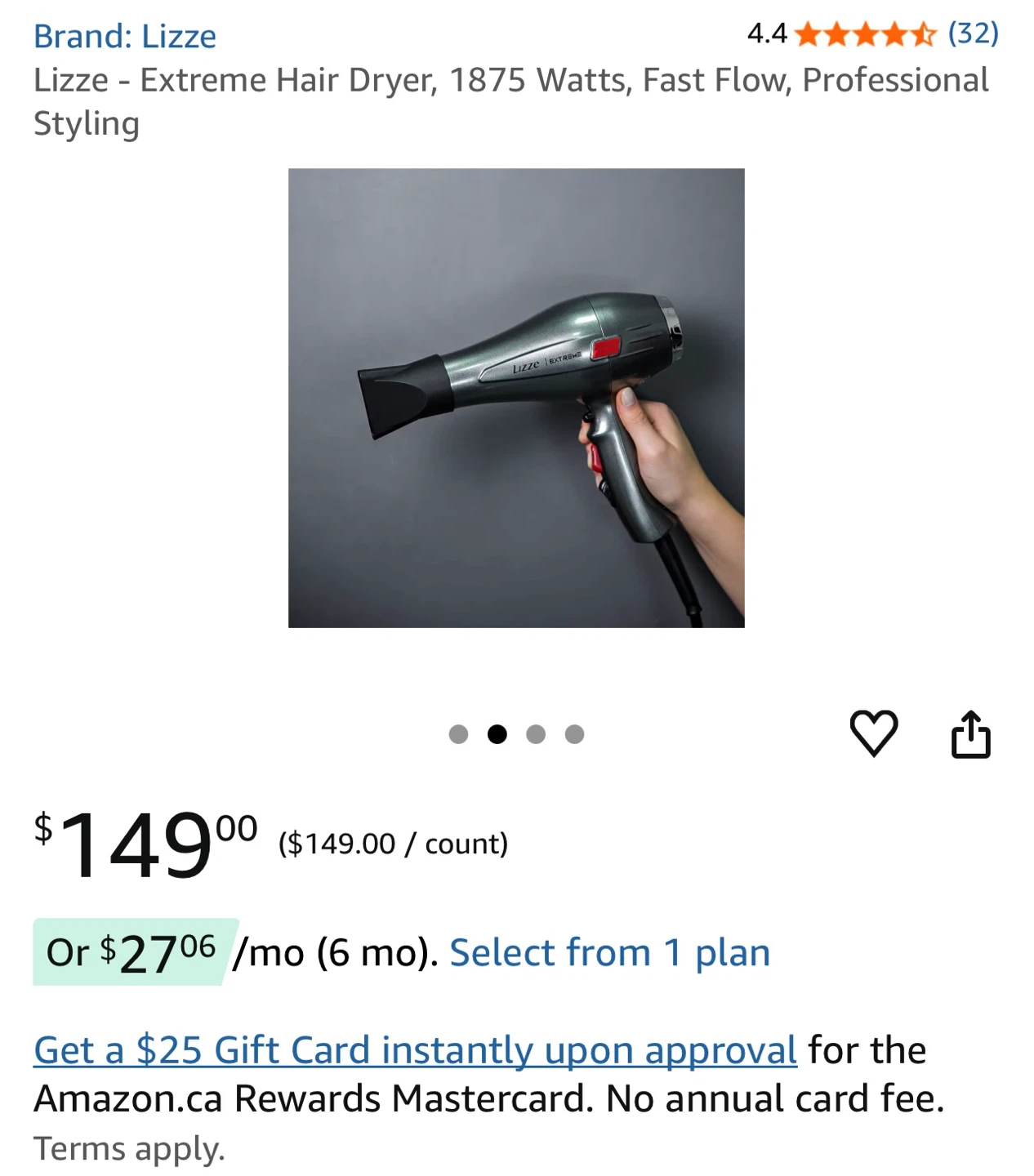 Lizze - Extreme Hair Dryer,Fast Flow, Professional Styling - photo 4