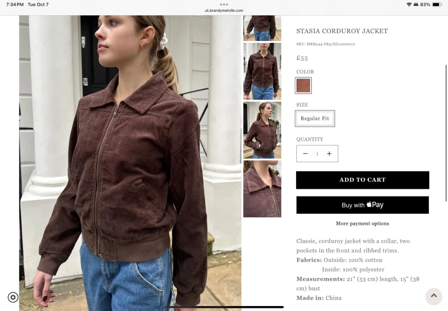 brandy melville - Brown - one size - photo 4