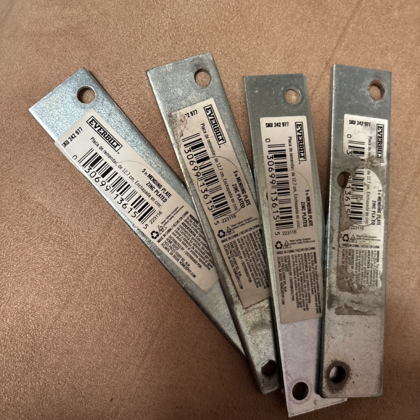 Everbilt 5-in Zinc Mending Plates (4-Pack) - photo 2