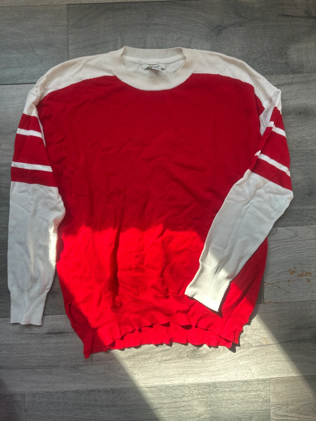 Forever 21 Red and White Striped Sweater