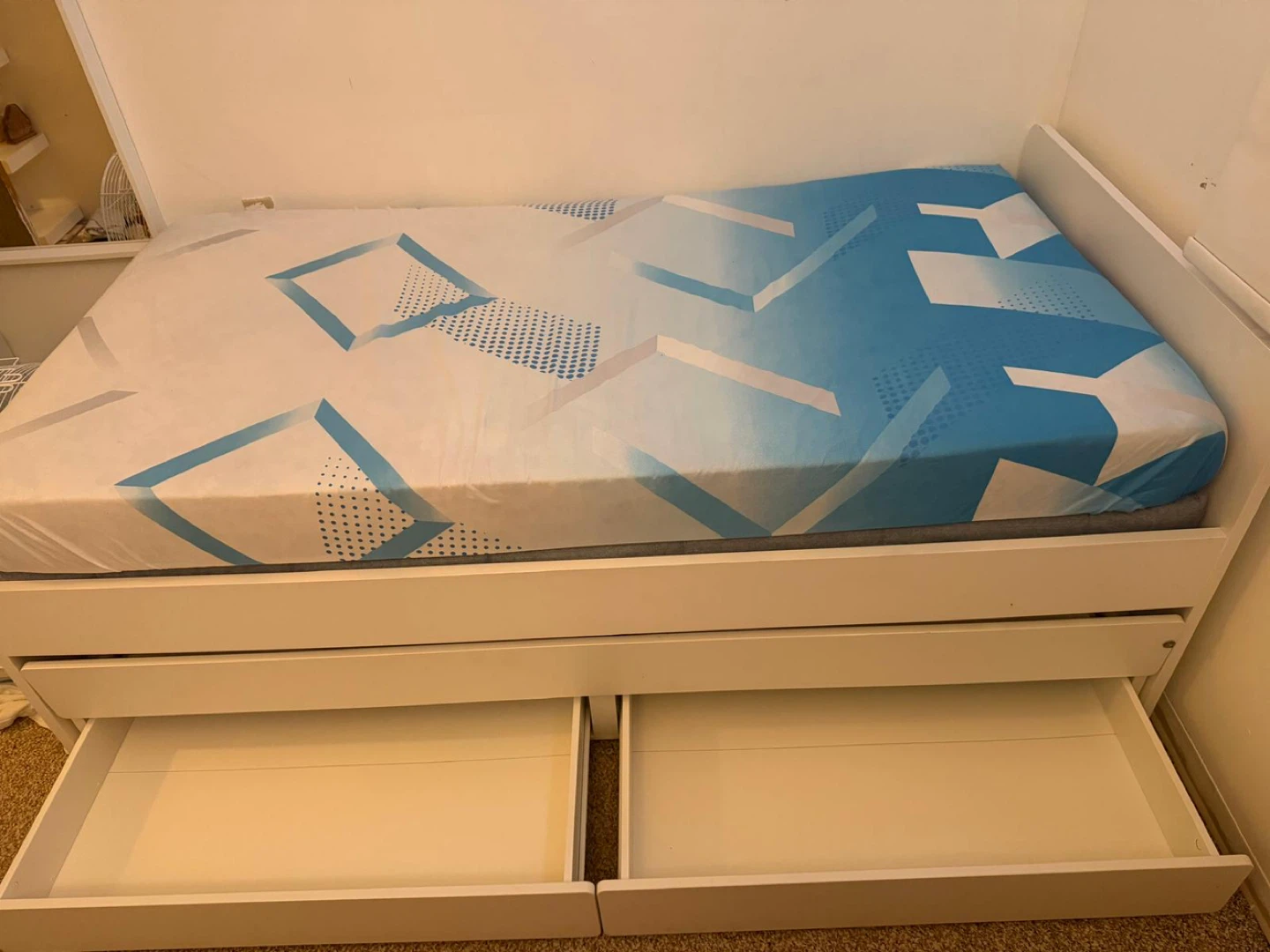 IKEA SLÄKT Daybed Frame with 2 Drawers - White - photo 4