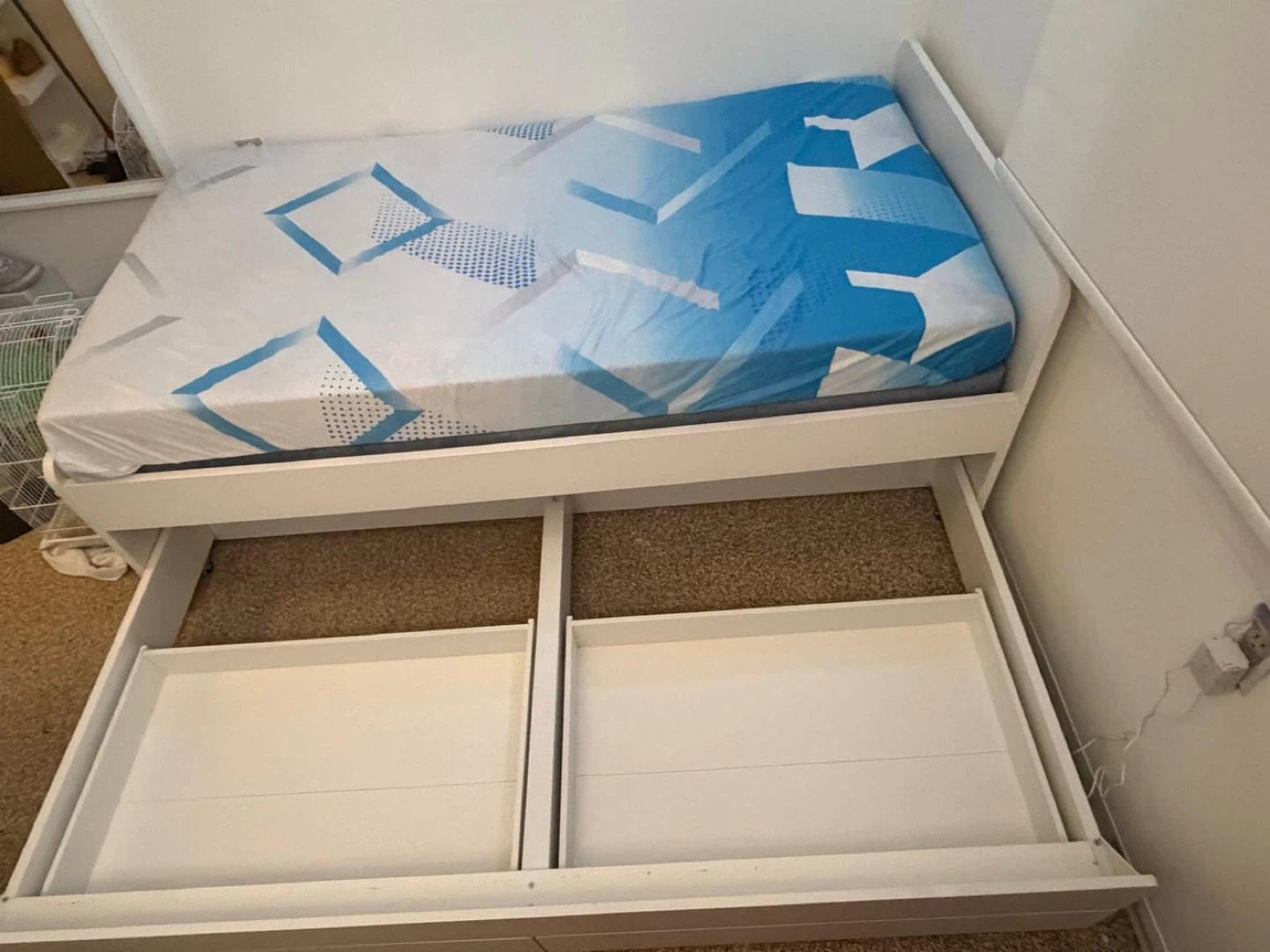 IKEA SLÄKT Daybed Frame with 2 Drawers - White - photo 3