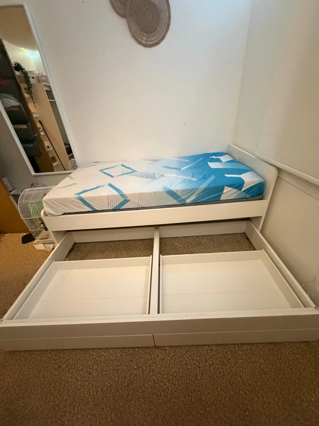 IKEA SLÄKT Daybed Frame with 2 Drawers - White - photo 2