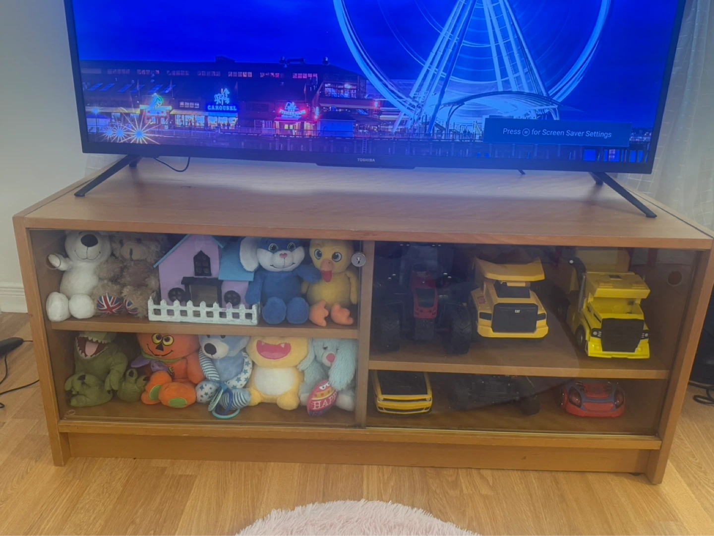 Wood and Glass Display Cabinet and tv stand
