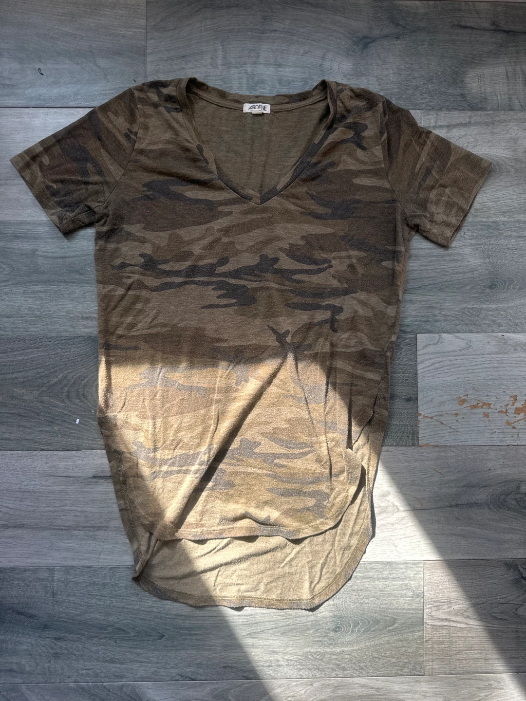 Camouflage V-Neck T-Shirt