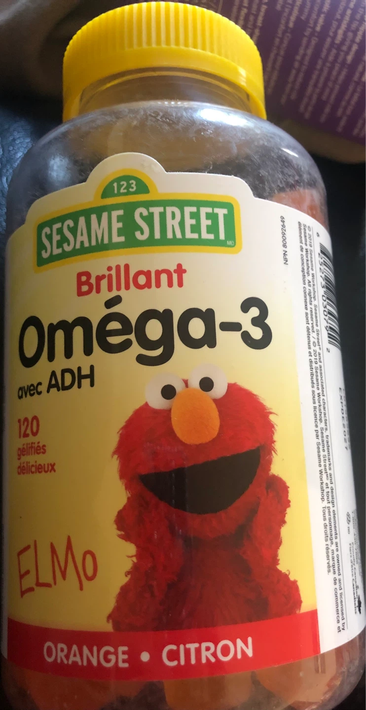 Brilliant Omega-3 Gummies with DHA EX De 2027 - Elmo