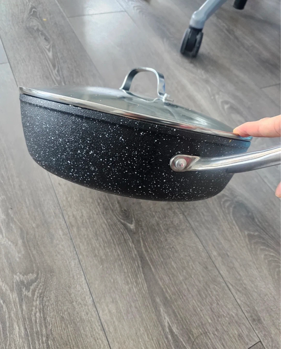 The Rock 30cm nonstick pan with lid