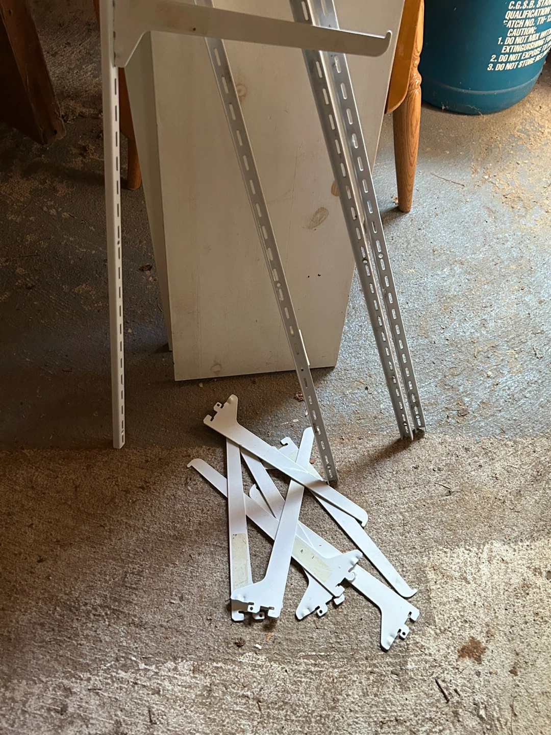 White Shelf Brackets and Standards