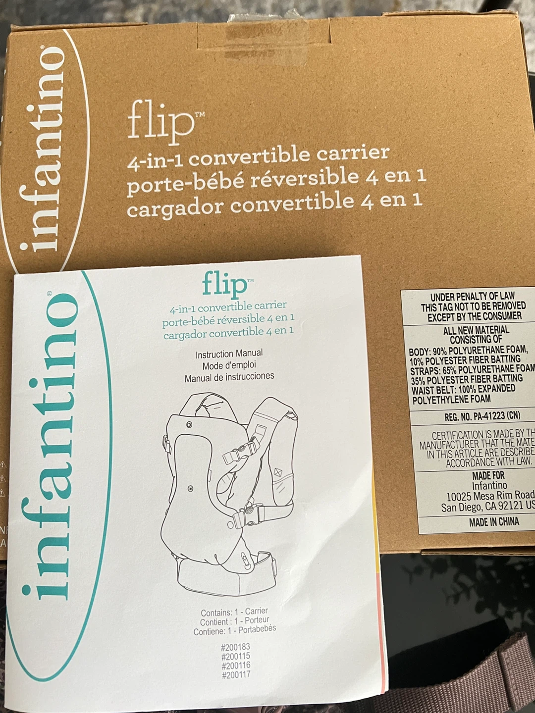 Infantino Flip 4-in-1 Convertible Baby Carrier - cheetah print