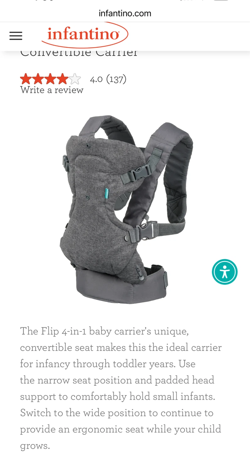 Infantino Flip 4-in-1 Convertible Baby Carrier - cheetah print - photo 2