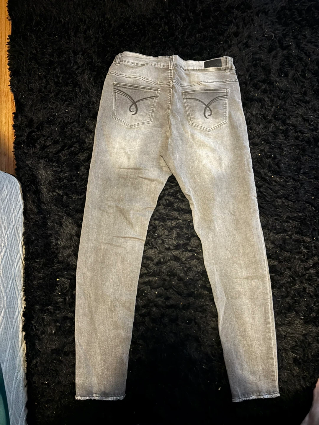 Jeanologie Grey High Rise Skinny Jeans Size 16 - photo 2