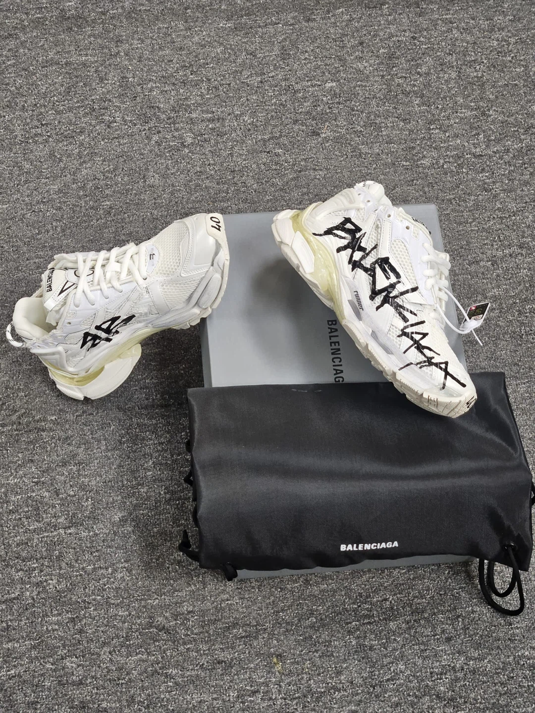 Balenziaga Runner Sneakers (White or Black) - photo 3