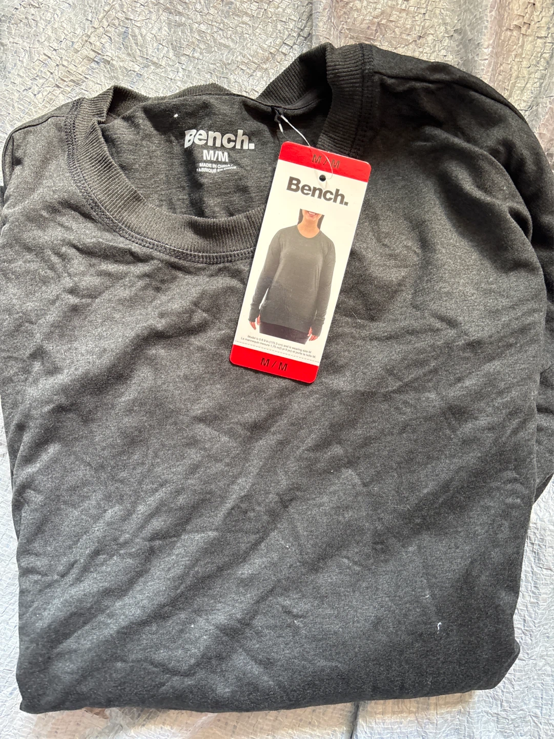 Bench. Women's M/M Dark Grey Long Sleeve Top