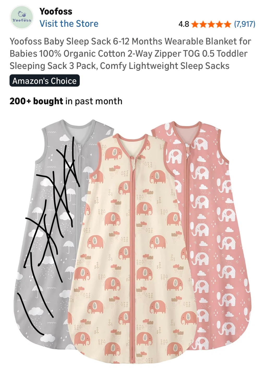 Yoofoss Baby Sleep Sack 6-12 Months
