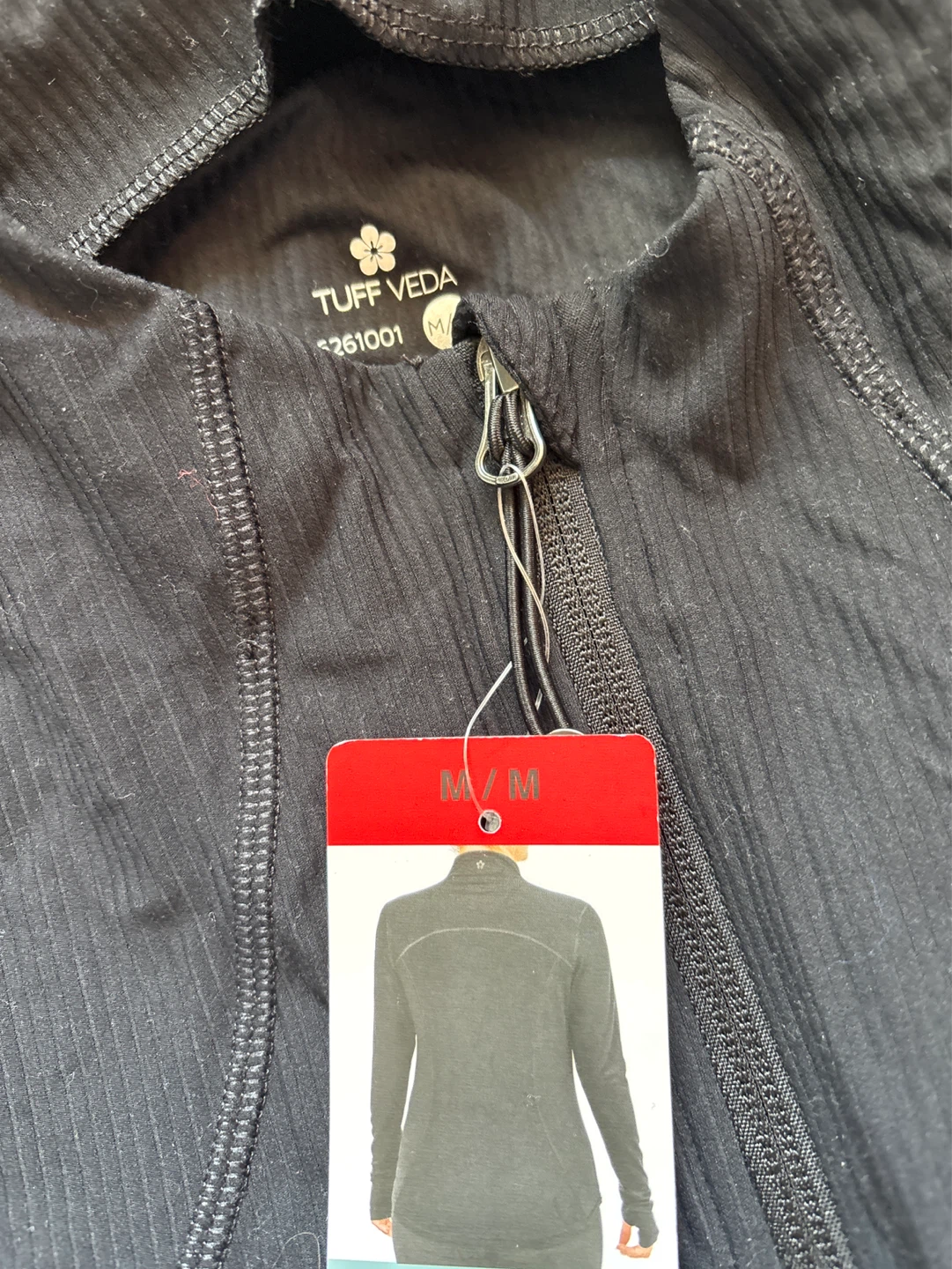 Tuff Veda Women's Black Full Zip Athletic Jacket Size Medium - photo 3