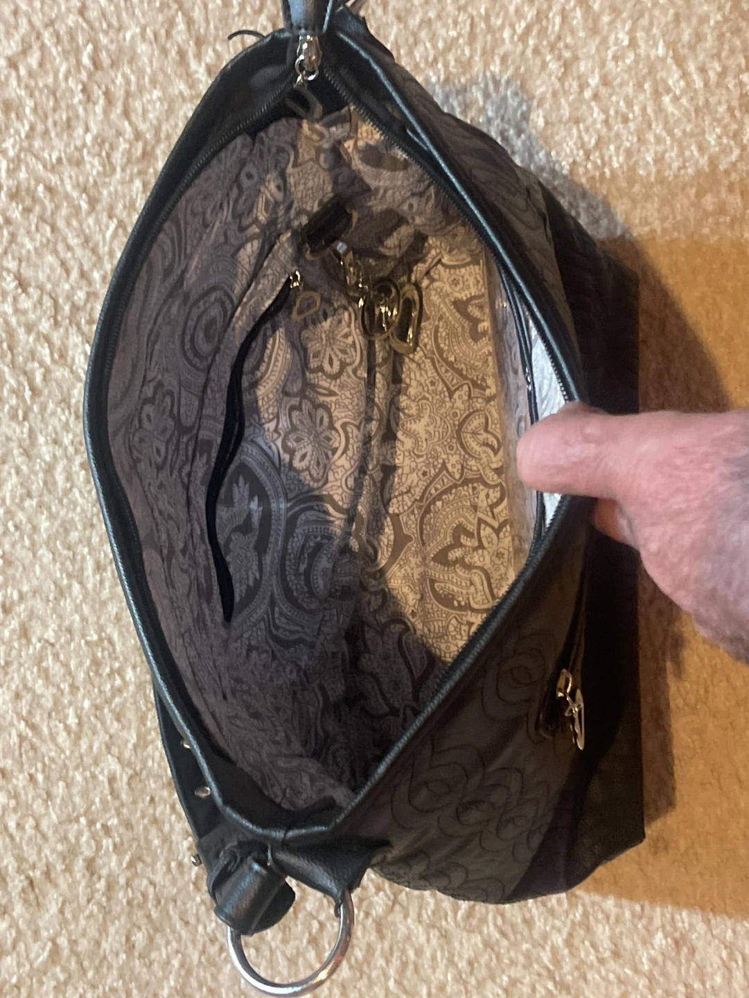Fossil Black Embossed Shoulder Bag - photo 3