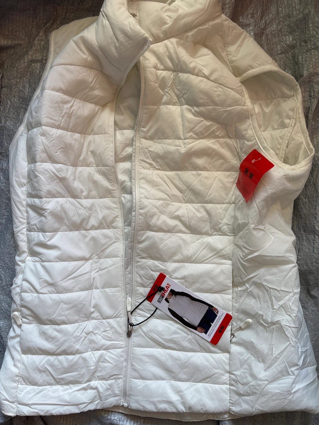 32 Degrees Heat White Puffer Vest Size M/M